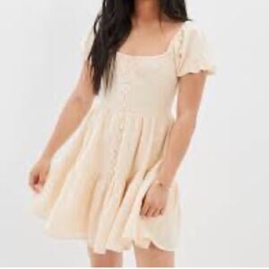 American Eagle Outfitters Cream Mini Dress XL Tall 
Summer Sexy